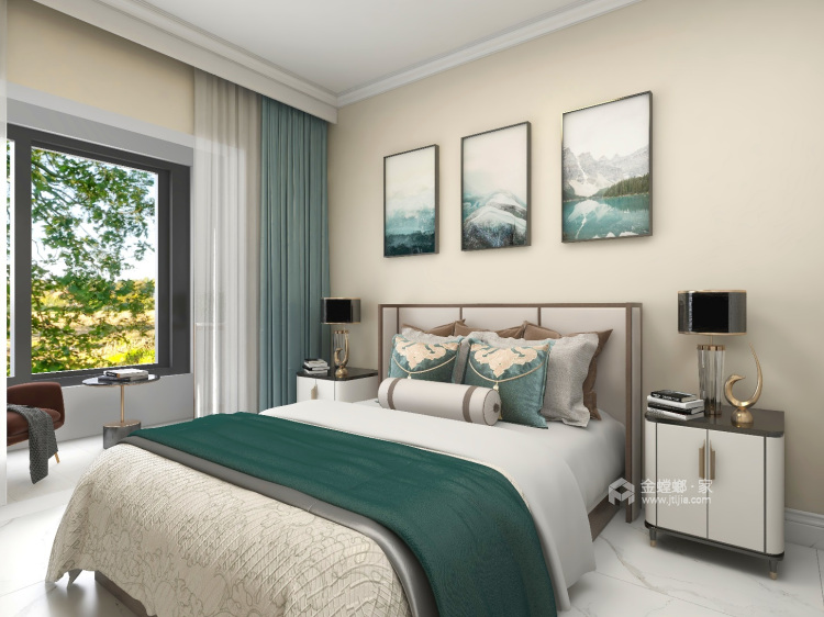 90平西脉家园现代风格-小家的温馨-卧室效果图及设计说明