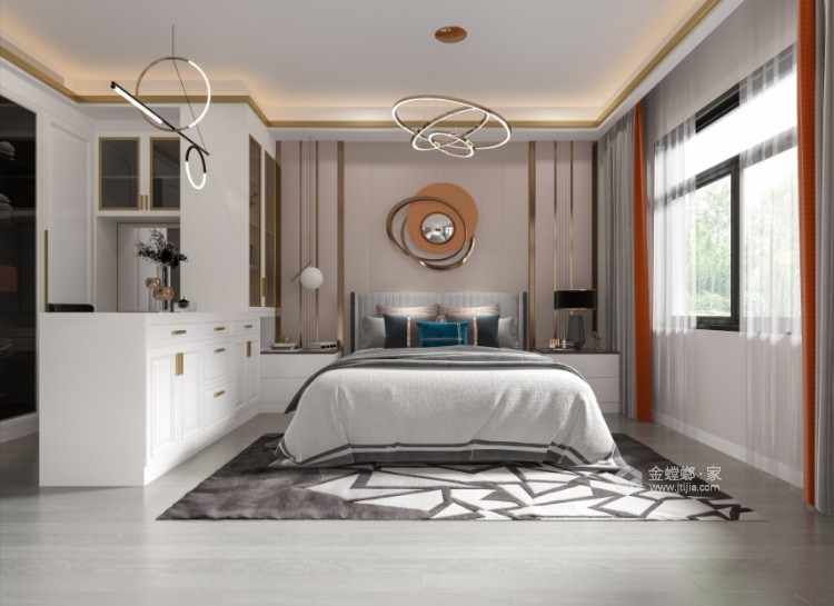 150平太古臻城现代风格-卧室效果图及设计说明