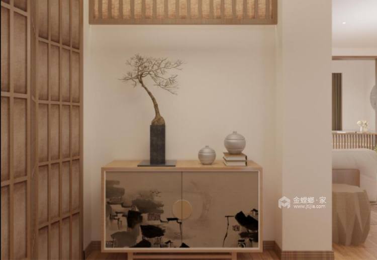 116平四季花城日式风格-卧室效果图及设计说明