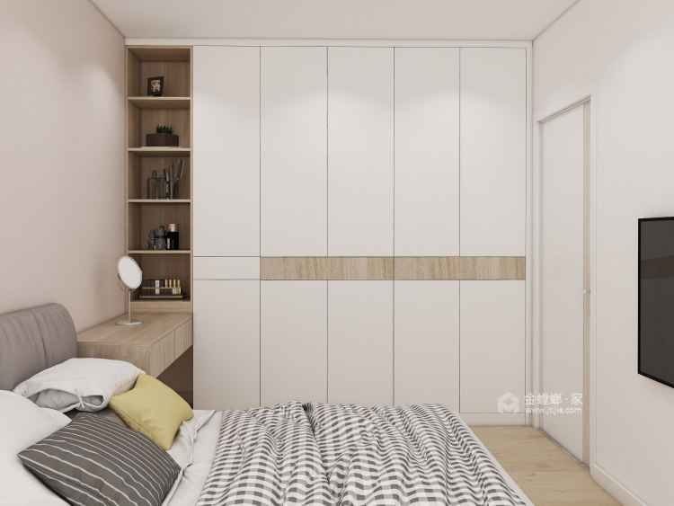 50平红梅小区简美风格-卧室效果图及设计说明