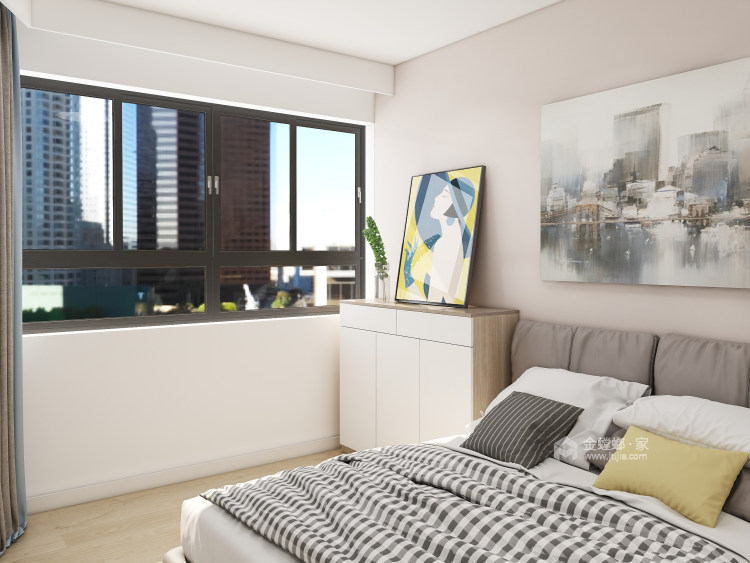 50平红梅小区简美风格-卧室效果图及设计说明