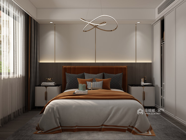 60平金田花园日式风格-现代日式混搭，简洁舒适的两室小家-卧室效果图及设计说明
