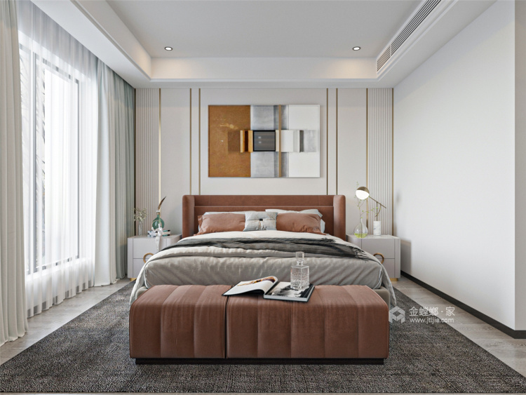 280平丽岛别墅现代风格-简繁有度，冷暖有尺-卧室效果图及设计说明