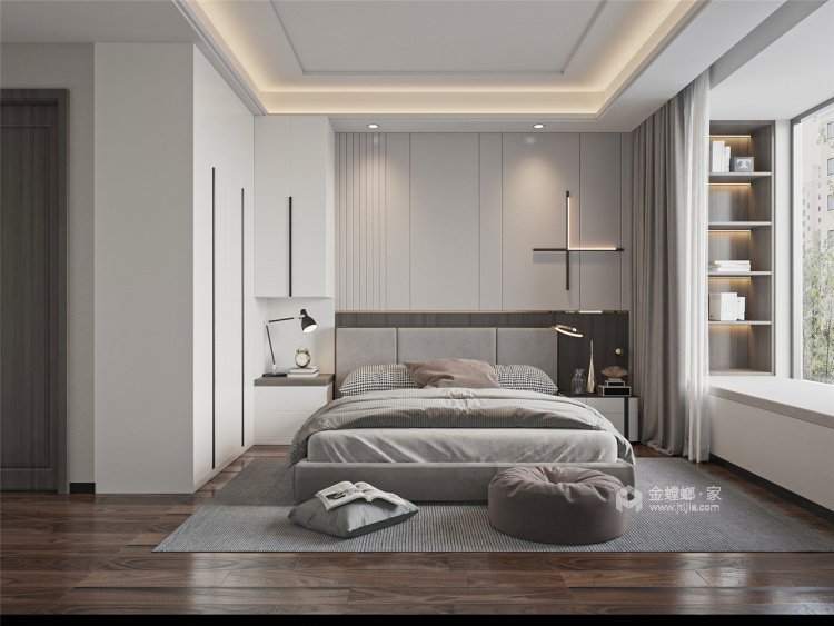 123平龙湖大境天成现代风格-清新美宅-卧室效果图及设计说明