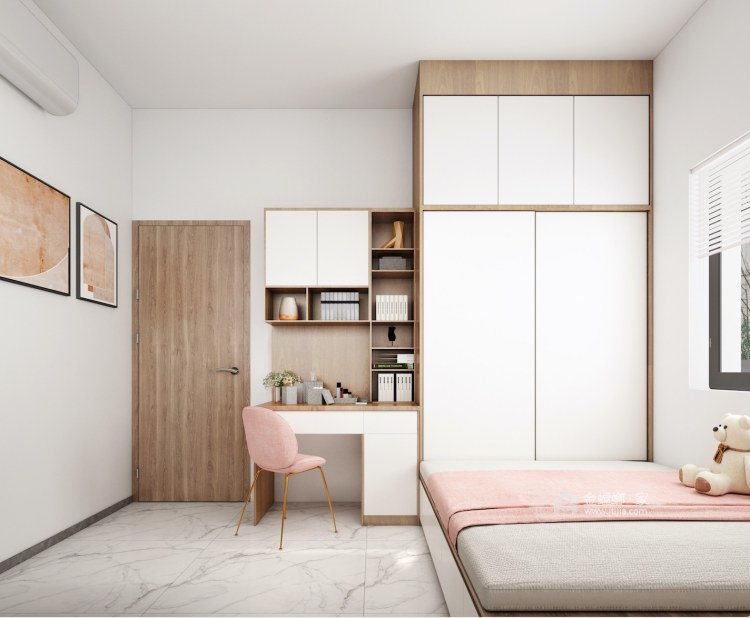 80平新港西路老城区现代风格-卧室效果图及设计说明