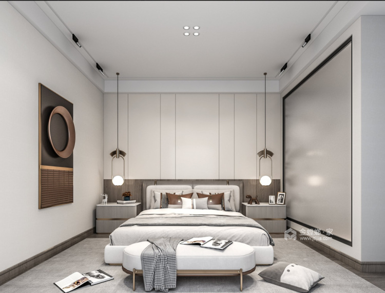 300平大境天成新中式风格-东方雅韵-卧室效果图及设计说明