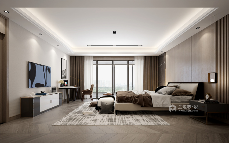 600平白塘壹号现代风格-卧室效果图及设计说明