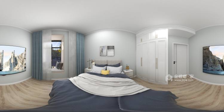 101平远大中央公园北欧风格-卧室效果图及设计说明