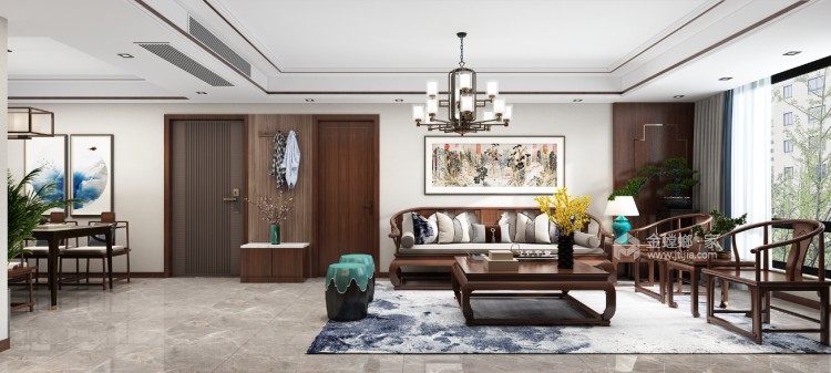 124平翡丽世家现代风格-客厅效果图及设计说明