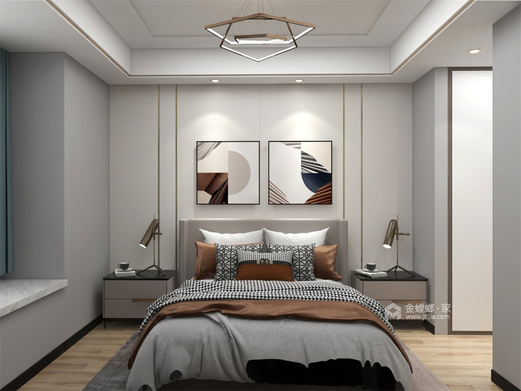140平云樾兰庭现代风格-释放大平层之美，设计打造品味雅居-卧室效果图及设计说明