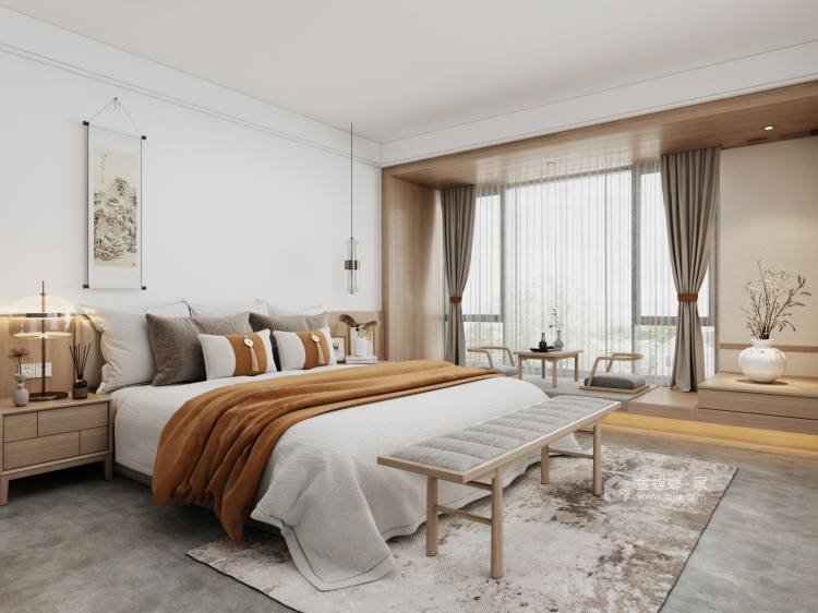 150平建投御景湾日式风格-卧室效果图及设计说明