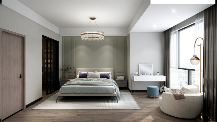 200平翡翠河滨雅院北欧风格-卧室效果图及设计说明