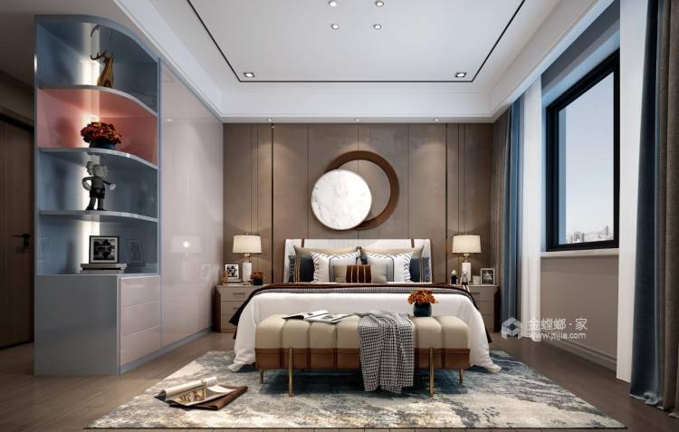 140平中心城5期棠颂府现代风格-卧室效果图及设计说明
