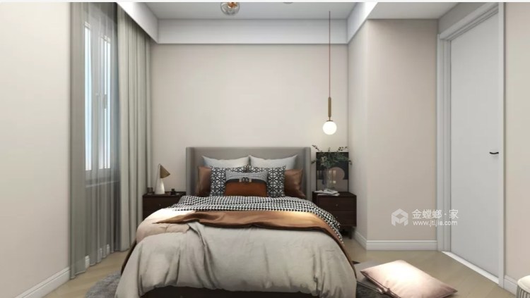 140平紫云府现代风格-卧室效果图及设计说明