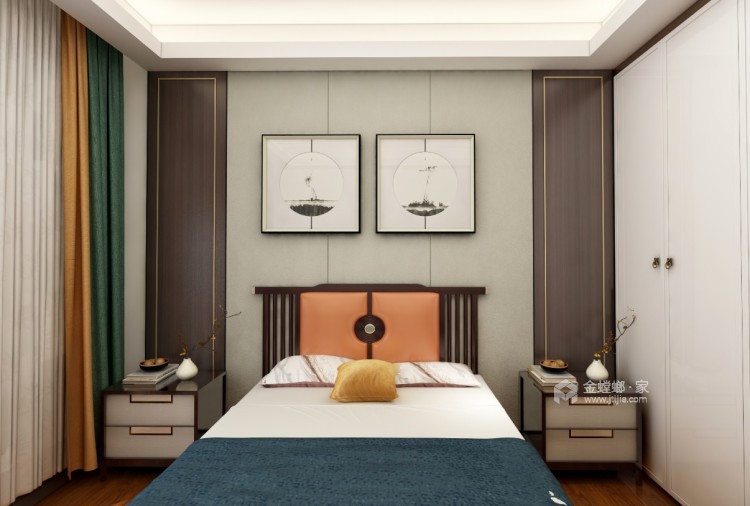 136平春森里新中式风格-卧室效果图及设计说明