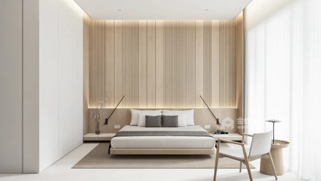 108平中央公园现代风格-卧室效果图及设计说明