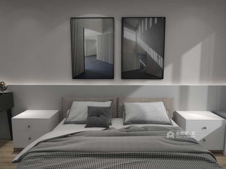 113平青江蘭台现代风格-卧室效果图及设计说明