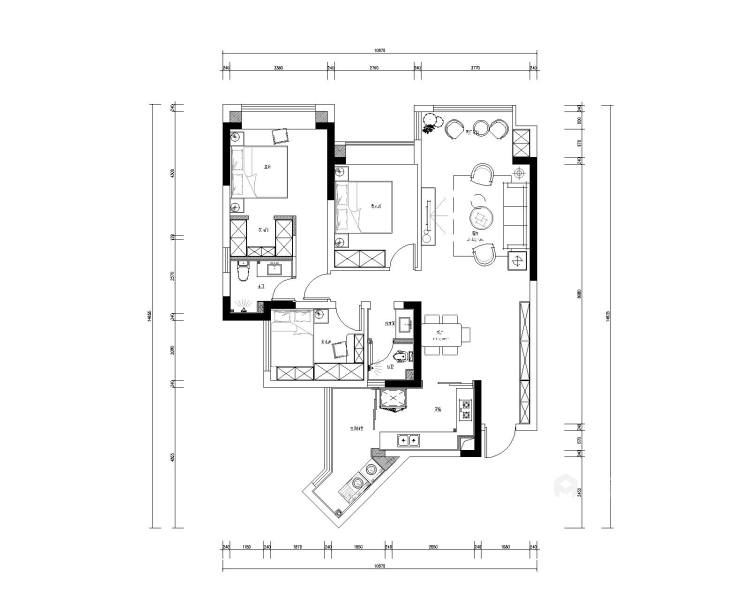 126平中心城现代风格-平面设计图及设计说明
