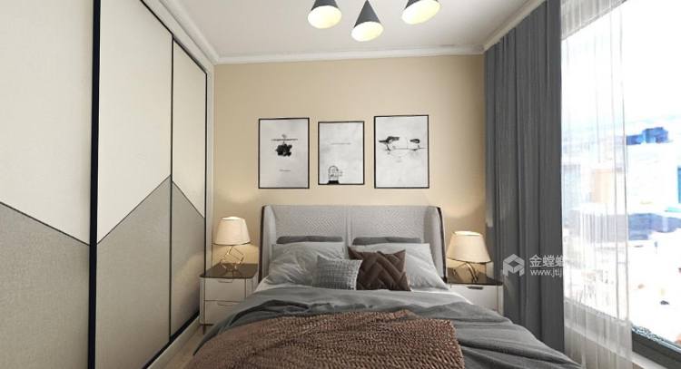 126平中心城现代风格-卧室效果图及设计说明