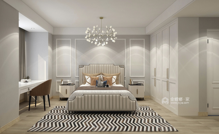 123平绿地太湖城现代风格-卧室效果图及设计说明