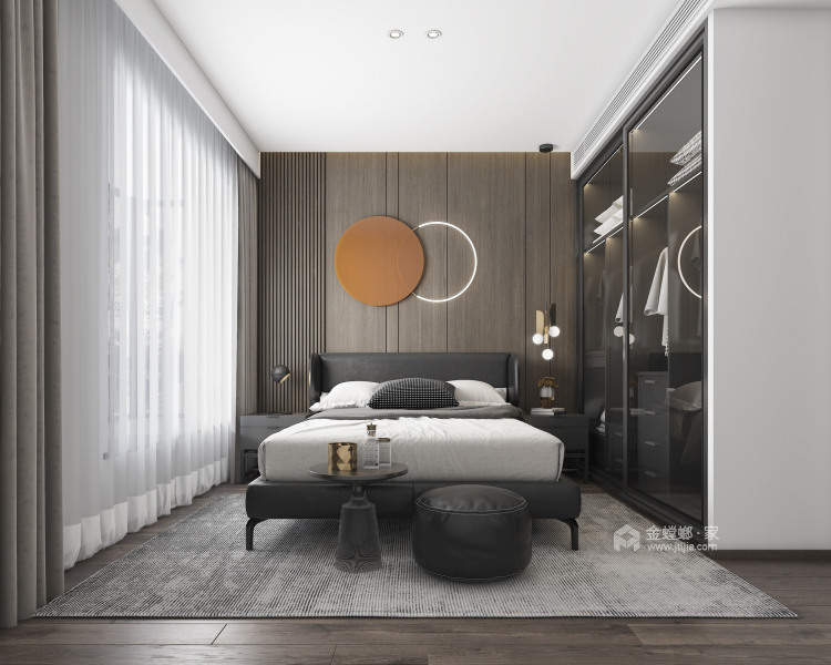 180平蔚蓝四季现代风格-卧室效果图及设计说明