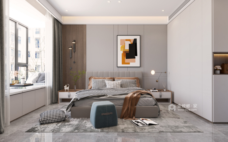 180平碧园月湖现代风格-你值得拥有-卧室效果图及设计说明