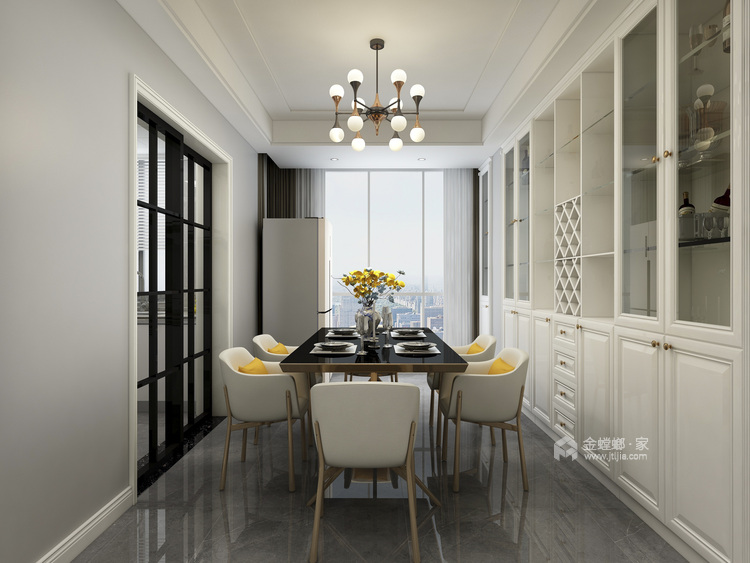 140平泰元家园美式风格-餐厅效果图及设计说明
