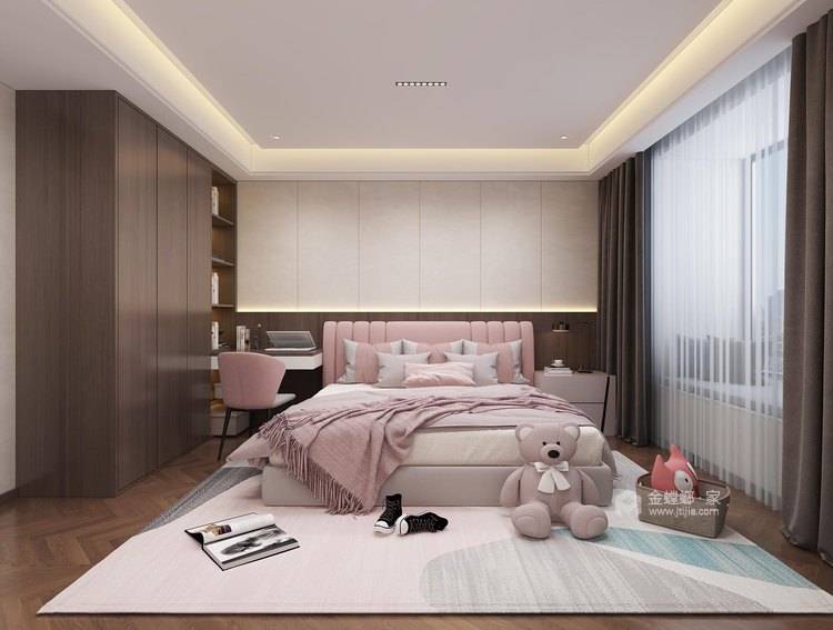 220平沁园现代风格-卧室效果图及设计说明