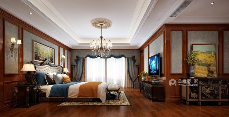 340平江城逸品欧式风格-客厅效果图及设计说明