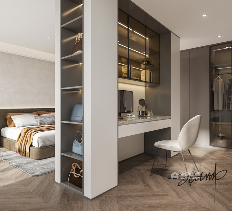 360平江城逸品现代风格-卧室效果图及设计说明