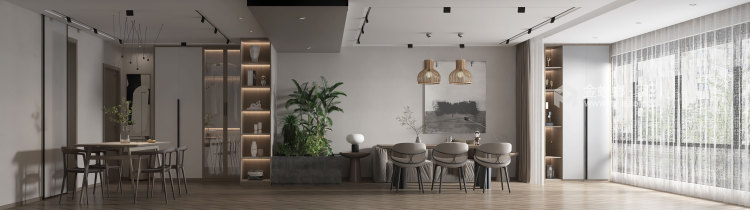 135平黑河家属院北欧风格-餐厅效果图及设计说明