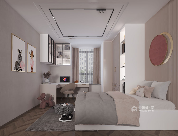 135平黑河家属院北欧风格-卧室效果图及设计说明