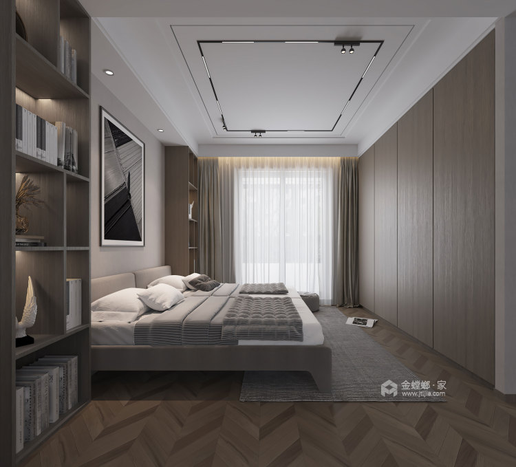 135平黑河家属院北欧风格-卧室效果图及设计说明