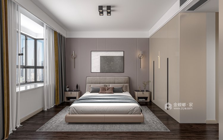 150平曲江南苑现代风格-卧室效果图及设计说明