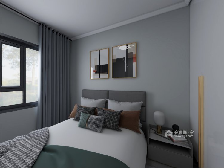 114平兴园名宅北欧风格-卧室效果图及设计说明