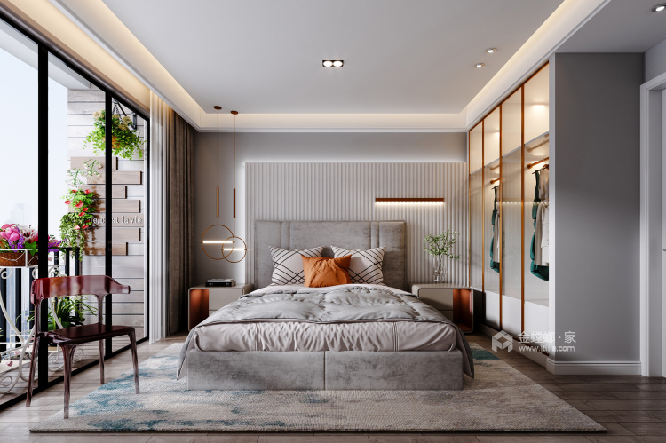 150平盛世华都现代风格-现代轻奢之美-卧室效果图及设计说明