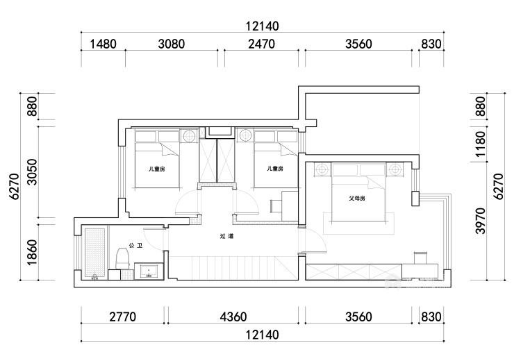180平景瑞御江山现代风格-精致的现代居住空间-平面设计图及设计说明