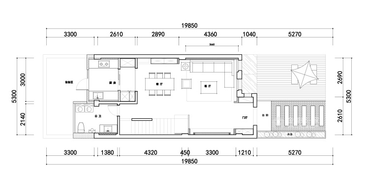 180平景瑞御江山现代风格-精致的现代居住空间-平面设计图及设计说明