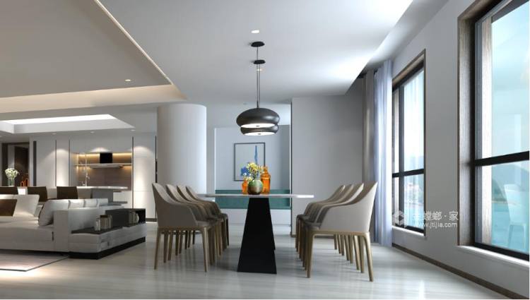 210平暨阳湖现代风格-简约与质感-餐厅效果图及设计说明