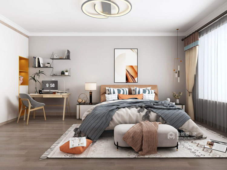 150平乐府兰庭现代风格-卧室效果图及设计说明