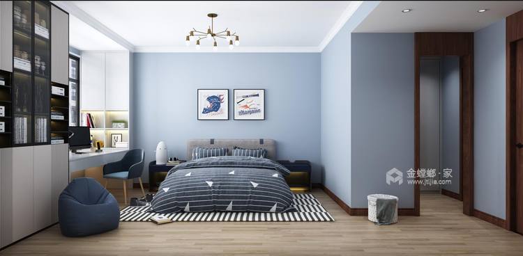 160平墨香居新中式风格-中国式的优雅奢华-卧室效果图及设计说明