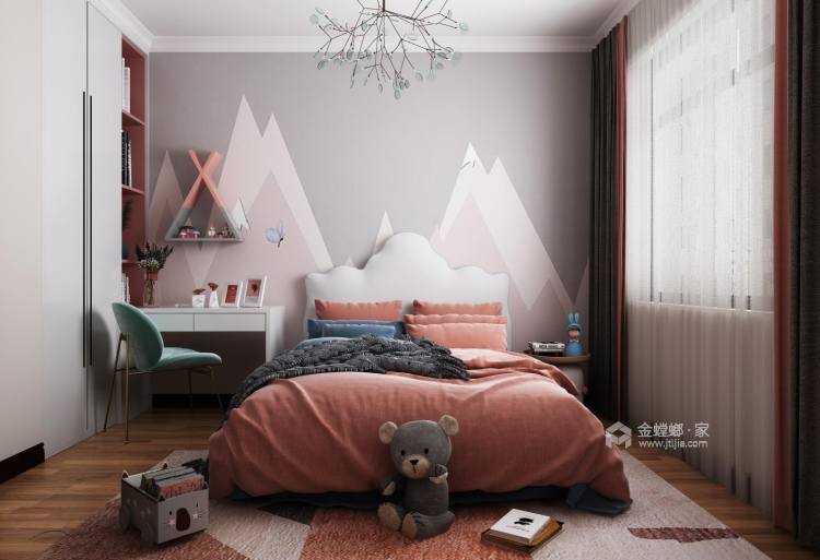160平墨香居新中式风格-中国式的优雅奢华-卧室效果图及设计说明