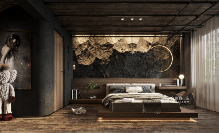 280平亚泰山语湖现代风格-卧室效果图及设计说明