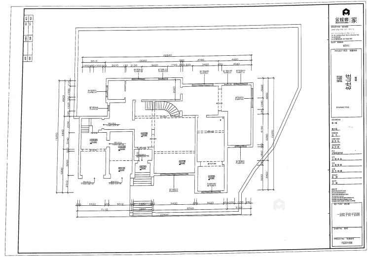 600平名仕山庄现代风格-4室2厅3卫-业主需求&原始结构图