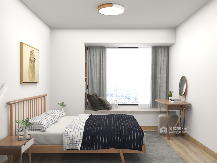 94平湖滨一号日式风格-生活明朗 万物可爱-卧室效果图及设计说明