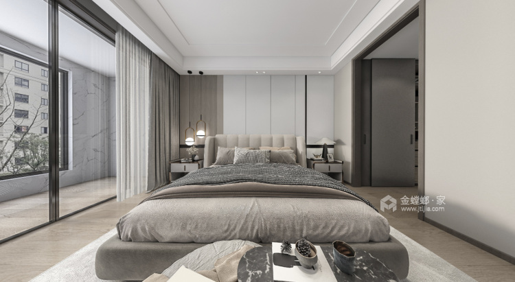 230平绿地萃雅院现代风格-卧室效果图及设计说明