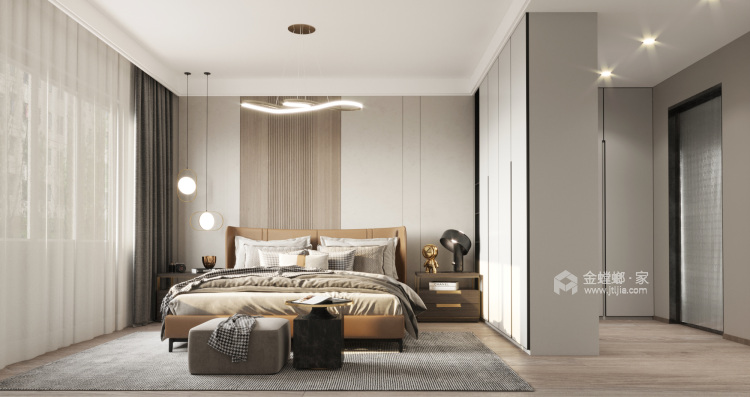 125平秋实e景现代风格-三室二卫一厅一厨-卧室效果图及设计说明
