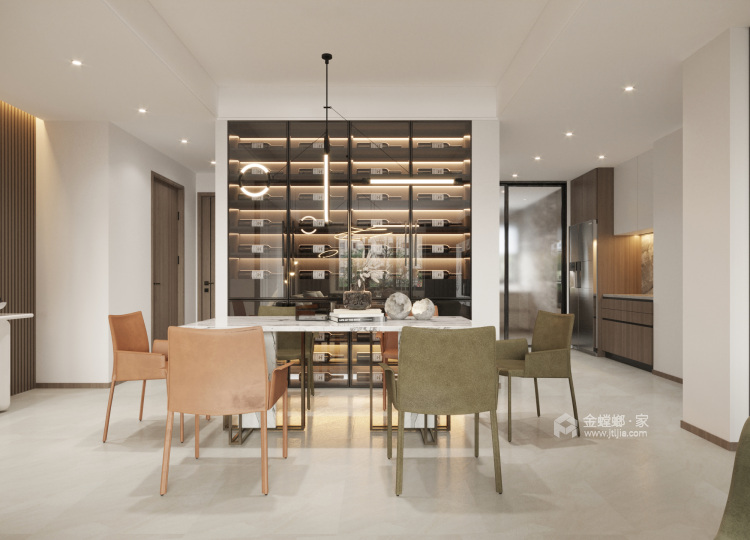 125平秋实e景现代风格-三室二卫一厅一厨-餐厅效果图及设计说明