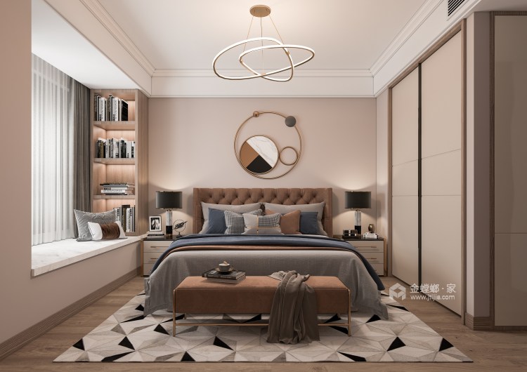 104平熙悦府现代风格-简单生活-卧室效果图及设计说明