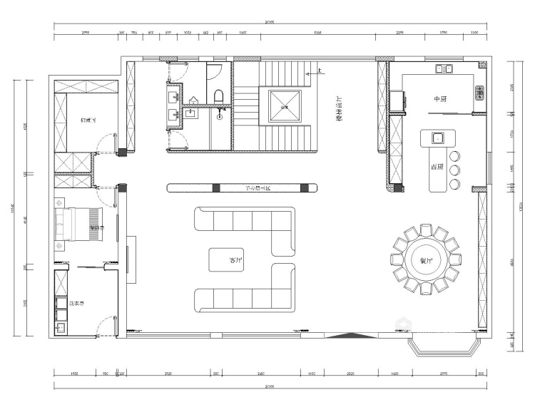 525平一心苑别墅现代风格-平面设计图及设计说明
